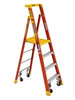 Heavy-Duty Podium Ladders with Casters-1