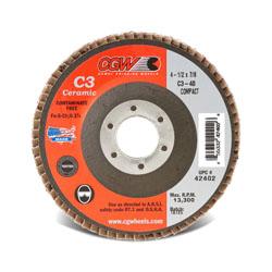 C3 Ceramic Flap Discs Designed to Last Longer on Hard-to-Grind, Heat Sensitive Materials