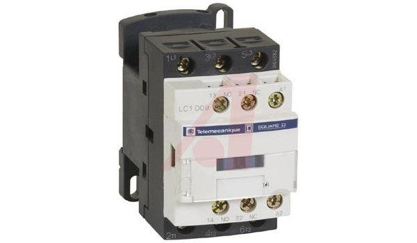 Contactor, Non-Reversing, 600VAC, 9A, 3-Pole, 120VAC Coil, DIN Rail, TeSys D