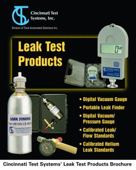 Cincinnati Test Systems, Inc. Releases New Brochure on Leak Test Accessory Products