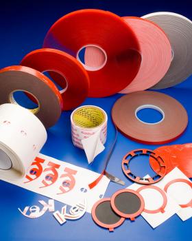 DOUBLE-COATED ACRYLIC FOAM TAPES ELIMINATE SCREWS, CLIPS, RIVETS AND WELDING
