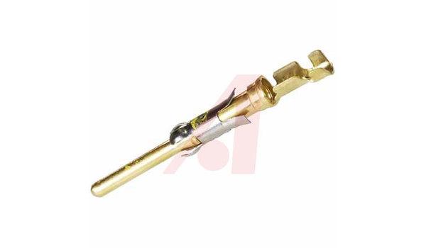 Contact; Pin; 16; Brass; Signal; Gold (15) over Nickel (50); 24-20 AWG; Crimp