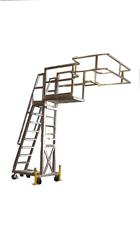 PORTABLE ACCESS LADDER WITH SAFETY ENCLOSURE