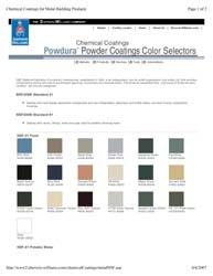On-Line Color Selector for Powdura® NSF 51 and 61 Standard Certified Colors