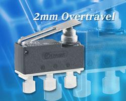 Subminiature Snap-Action Switch Features  Longest Overtravel on the Market in Fully Sealed Package