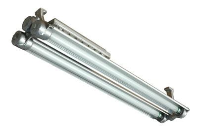Explosion Proof Emergency Fluorescent light Combination - 4 foot - 2 T8 lamps - Class I, Div I