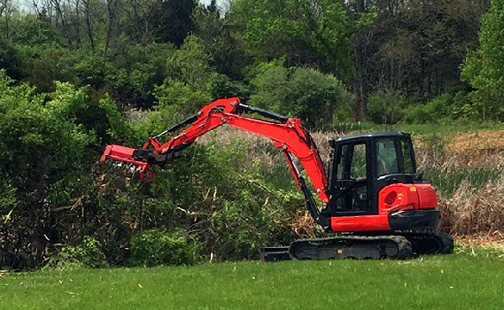 Excavator Allows for Quick Mulching
