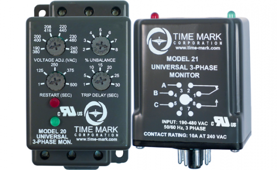 Model 20/21 3-Phase Monitors with Trip and Restart Delays