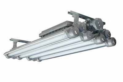 Explosion Proof Fluorescent Lights for Paint Booths - 4 foot - 4 lamp