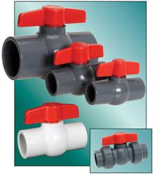 COMPACT BALL VALVES FEATURE RUGGED, ALL-PLASTIC DESIGN