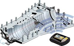Reduce steam and gas turbine outage time using laser alignment