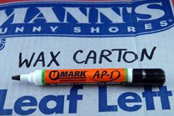 New AP-1 All Purpose Ink Marker works on difficult surfaces and dries in 10 sec.