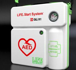 AED and EMERGENCY OXYGEN in PORTABLE WALL CASE-1