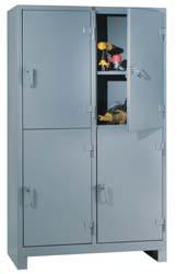 All-Welded Storage Cabinets with Removable Plastic Bins