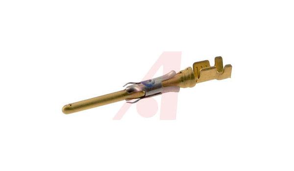 Contact; Pin; 16; Brass; Signal; Gold (15) over Nickel (50); 18-16 AWG; Crimp