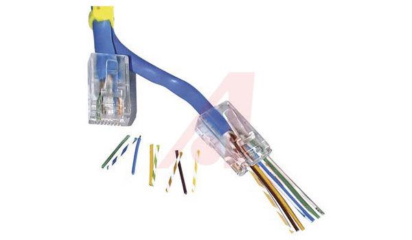 CONNECTOR,EZ-RJ45 MODULAR PLUG,CATEGORY5,FOR TWISTED PAIR CABLES