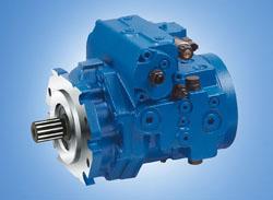 Rexroth A4VG axial piston pump lowers emissions for high-performance travel drives used in mobile equipment