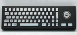 All Metal, Fully Sealed Keyboard with Integrated Trackball