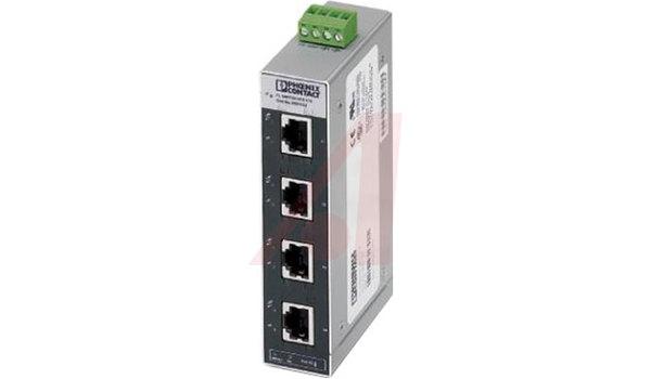 Ethernet Switch, 5 TP RJ45 Ports (1 on Bottom), 10/100 Mbps, Autocrossing, SFN