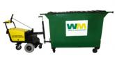 Dumpster Mover Pulls Heavy Trash Containers of Waste and Recycling to Curb Side for Pick Up