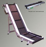 Low Profile Plastic Belt Incline Conveyor