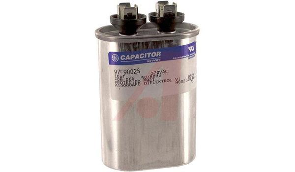 Capacitor;Polypro Metallized;Cap 10 uF;Tol 6%;Vol-Rtg 370 AC;QC;Motor Run;Oval