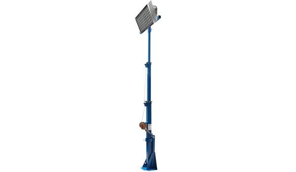 15’ Telescoping Mini Light Mast Equipped with a 400 Watt LED Light