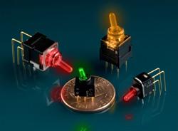 Lightweight Ultra-miniature and Subminiature Illuminated Toggles for Front Panel and Handheld Devices