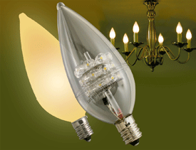 1.2-Watt Flame Tip LED Chandelier Bulb with E12 Candelabra Base Replaces 12W Incandescent Bulbs-1