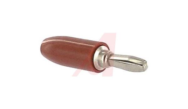 Banana Plug; Plug; 15 A; Red; Brass; Nickel Silver; 3500 V (RMS) (Min.)