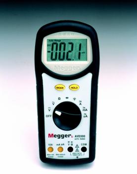 New AVO300 Digital Multimeter available from Megger is ruggedly designed and simple to use