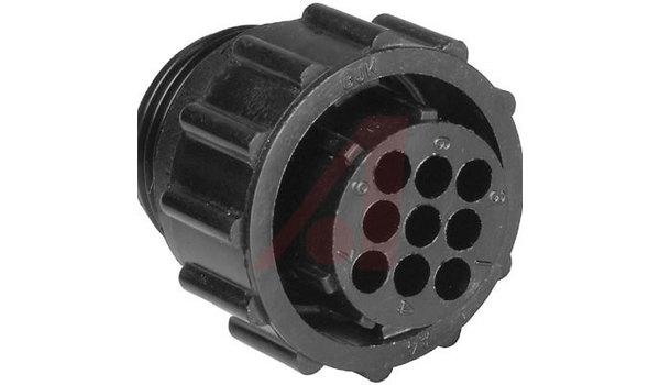 Connector, CPC; 9; Plug; Wire; 13; All Plastic; 3/4 - 20 UNEF-2A; Free Hanging