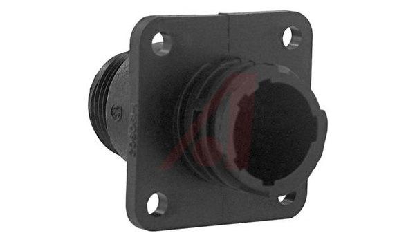 Connector, CPC; 4; Receptacle; Wire; 11; All Plastic; 5/8 - 24 UNEF-2A; Black