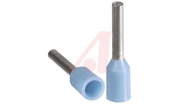 Ferrule;Insulated;22 AWG;0.24in.;0.39in.;0.24in.;0.10in Dia.;H0.34/6;Turquoise