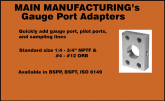 MAIN Manufacturing Products’ Gauge Port Adapters