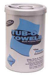 CUT CLEAN-UP TIME AND PROTECT HANDS  WITH HEAVY-DUTY TUB-O TOWELS