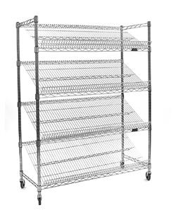 Angled-Shelf Carts