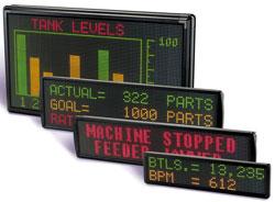 LARGE, VIBRANT 3-COLOR DISPLAYS PRESENT CRITICAL FACTORY INFORMATION READABLE UP TO 600 FEET