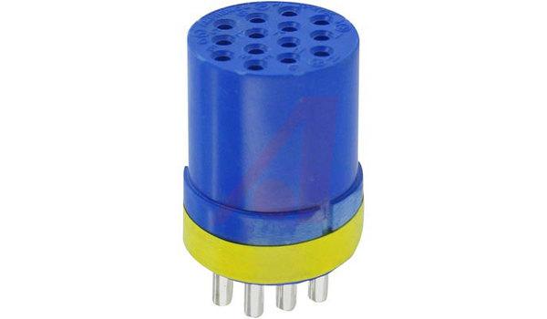 connector comp,insert only,size 20,blueinsul,14 #16 solder cup socket contact