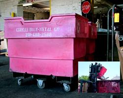 New Scrap Collection Cart  Permits Rotating On Forklift For Safe, Easy Dumping