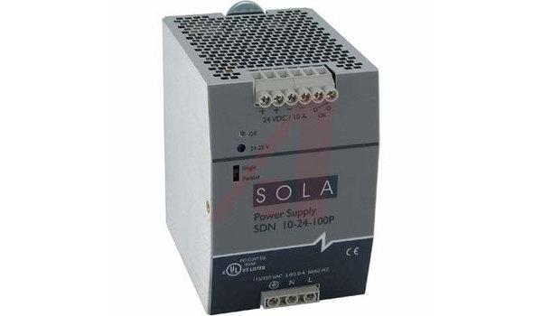 Power Supply;AC-DC;24V@10A;85-132/176-264V In;Enclosed;DIN Rail Mnt;SDN-P Series